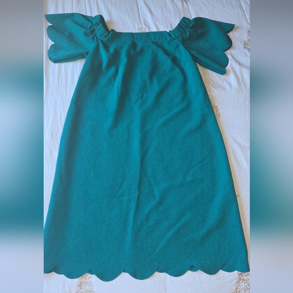 Banana Republic Teal Off-Shoulder Mini Dress - Picture 3 of 9
